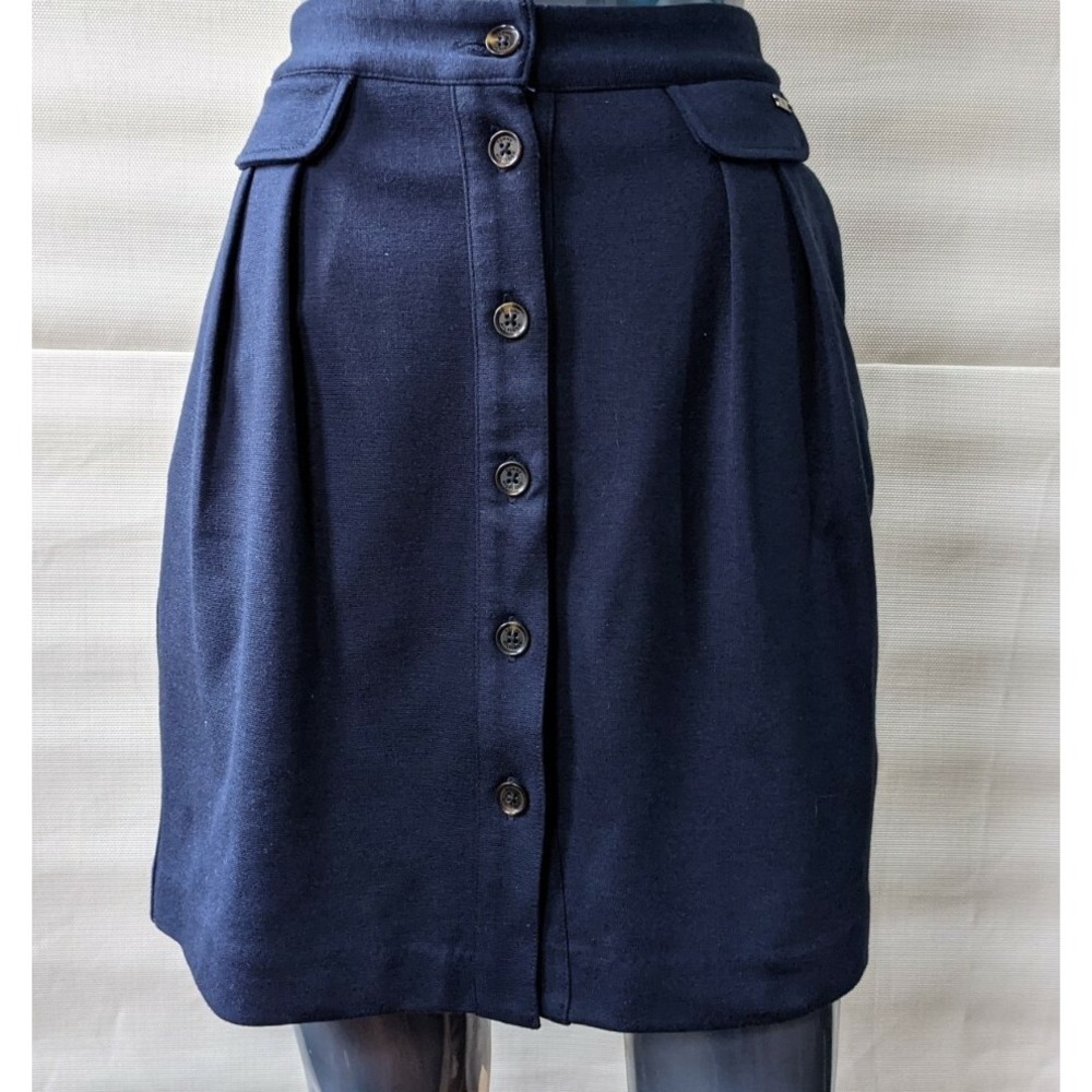 Tommy Hilfiger Womens my Skirt Sz XS Blue Button Down pockets